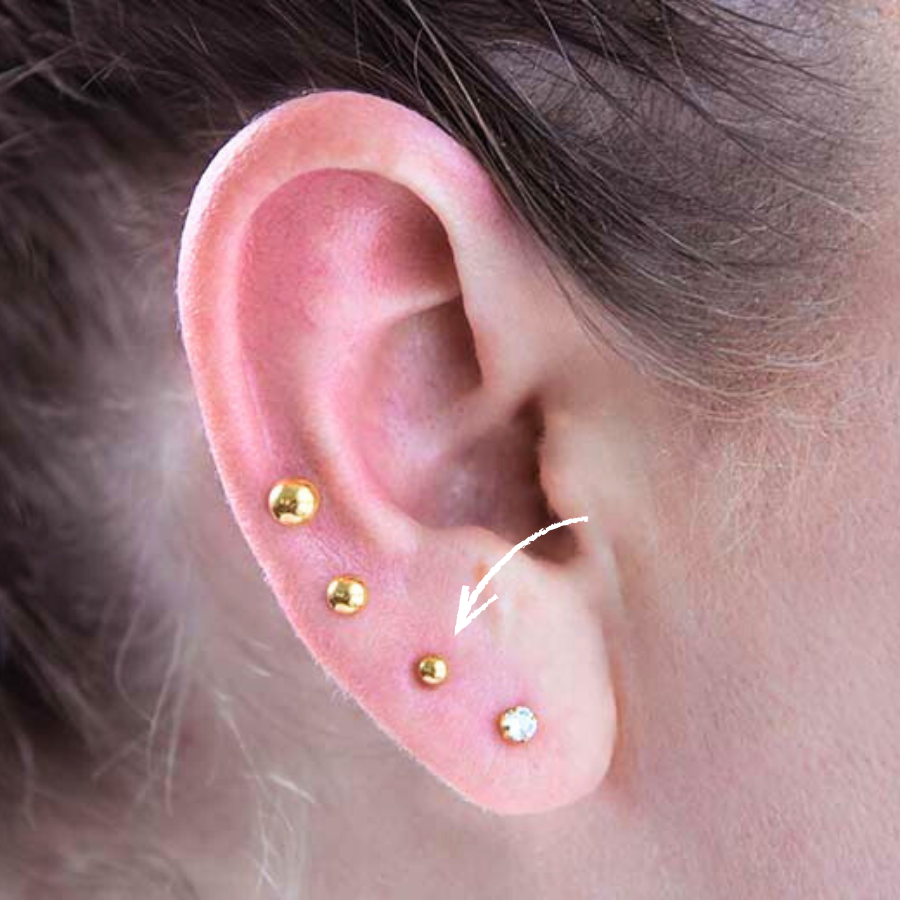 Ball Earring - 2nd Hole 3mm