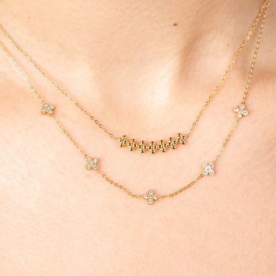 Golden Clover Necklace