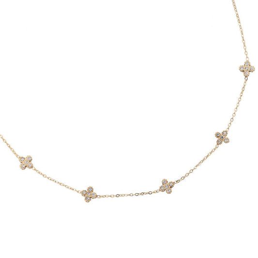 Colar Dourado de Trevos
