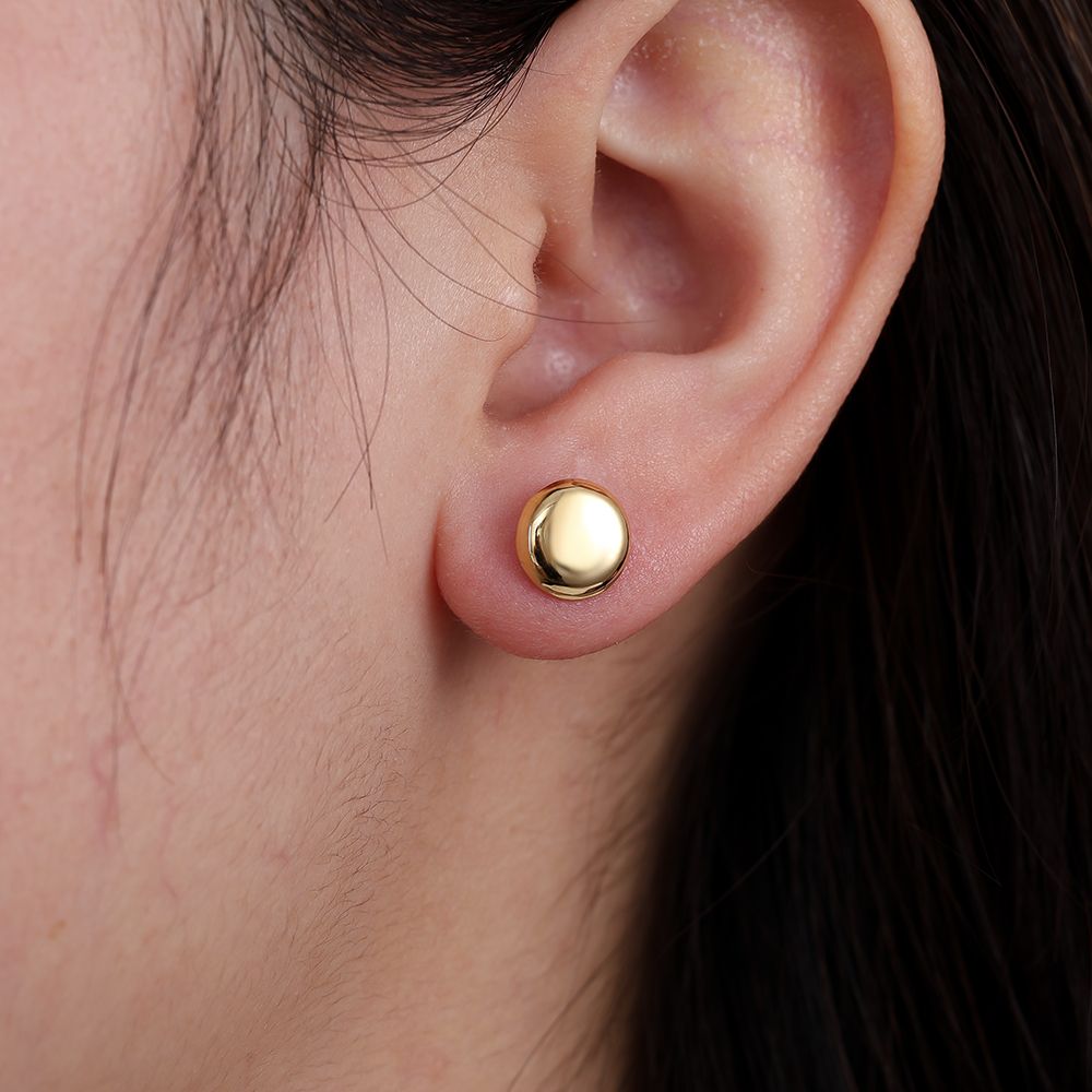Small Plain Gold Plated Earring