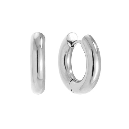 Gold Plated Smooth Round Hoop Earrings