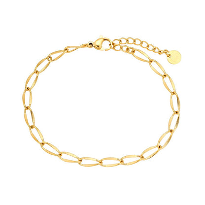 Gold Plated Oval Link Bracelet