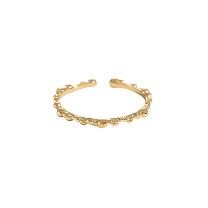 Adjustable Dot Design Thin Ring