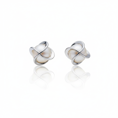 Gold Pearl Capsule Earrings