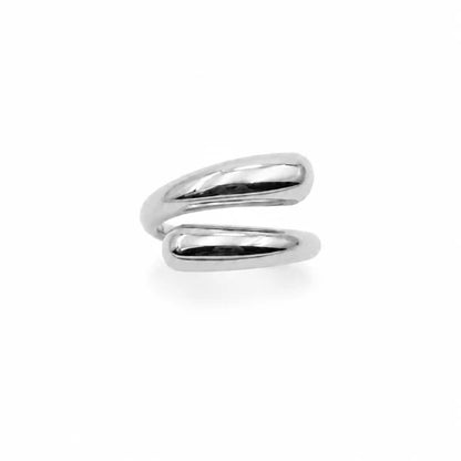 Anel Feminino Ajustável com Design Minimalista e Fluido