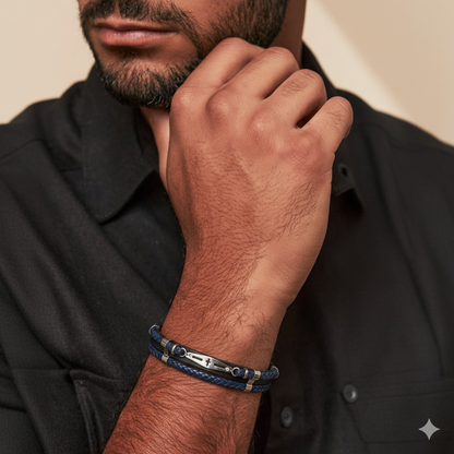 Alpha Men's Stainless Steel Bracelet 