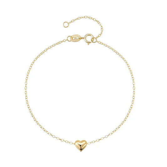 Minimalist Gold Heart Bracelet