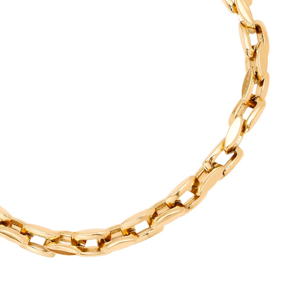 Gold Bracelet with Oval Links