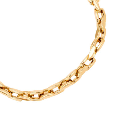 Gold Bracelet with Oval Links