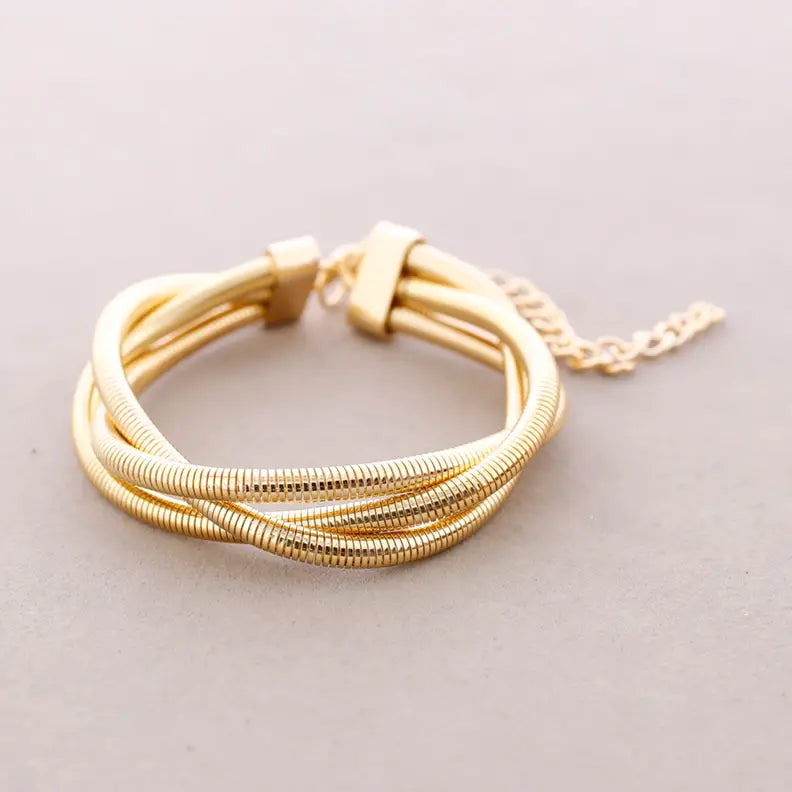 Pulseira de metal de arame triplo