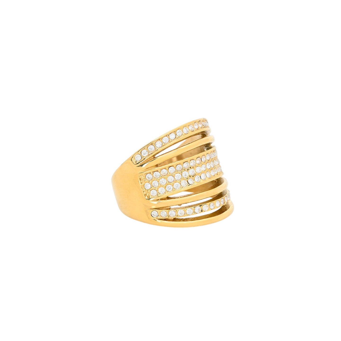 Brincos Femininos Dourados com Design Orgânico Size 8