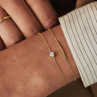 Bracelet with Shiny Zirconia
