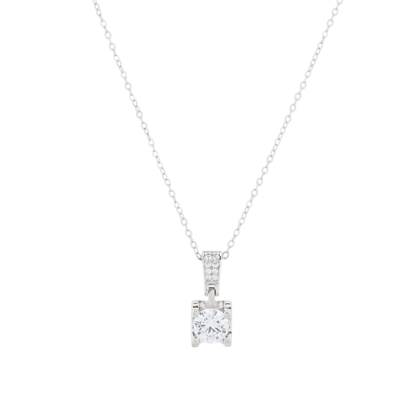 Luxury Necklace with Square Zirconia