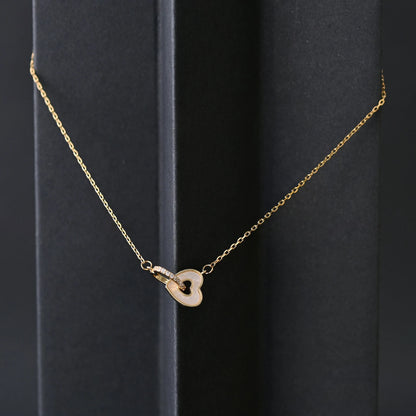 Intertwined Heart Necklace with Zirconias