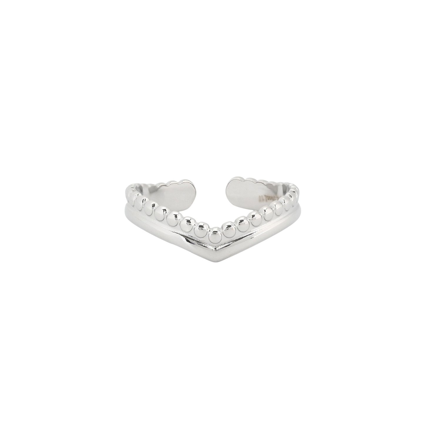 Adjustable Gold V-Shaped Stainless Steel Ring